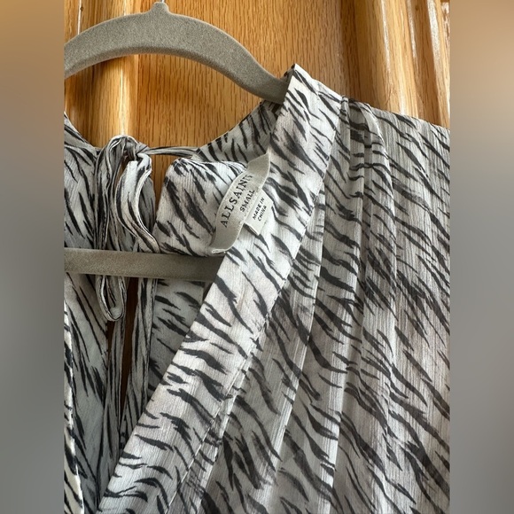 All Saints Kamala Zebra Print Dress size S - Picture 5 of 7